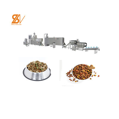 Mesin pembuatan pakan anjing stainless steel otomatis dengan kontrol PLC