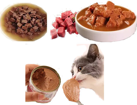 Garis Produksi Makanan Hewan Basah Otomatis Penuh untuk Anjing / Kucing Saibainuo