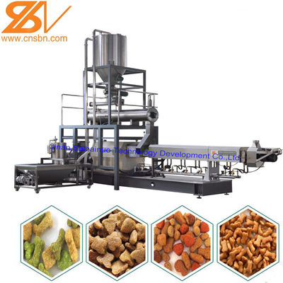 Stainless Steel Hygienic Dry Pet Food Production Line Energy Efficient