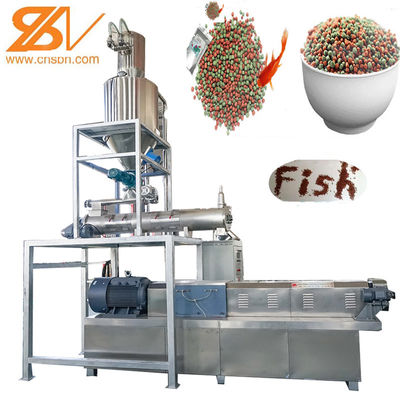 Otomatis Aquatic Fish Food Making Extruder Mesin Disesuaikan