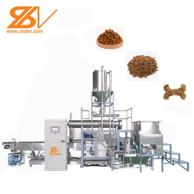 Industri anjing kucing hewan peliharaan Pellet Feed Food Extruder membuat lini produksi