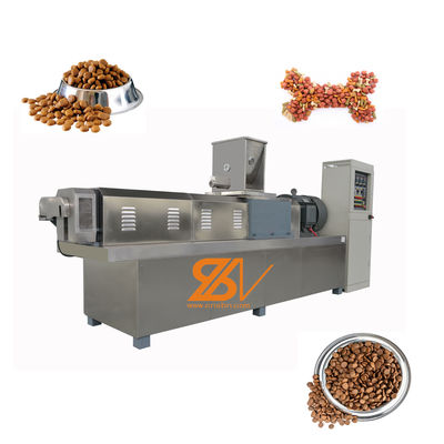 Ss 304 Ganda Sekrup Pet Food Processing Line Otomatis