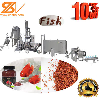 Mesin Pengolah Pakan Ikan Pertanian Garis Ekstruder 380v / 50hz Tegangan