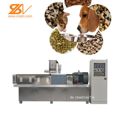 2 Sekrup Extruder Mesin Produksi Makanan Anjing, Mesin Extruder Makanan Hewan Peliharaan