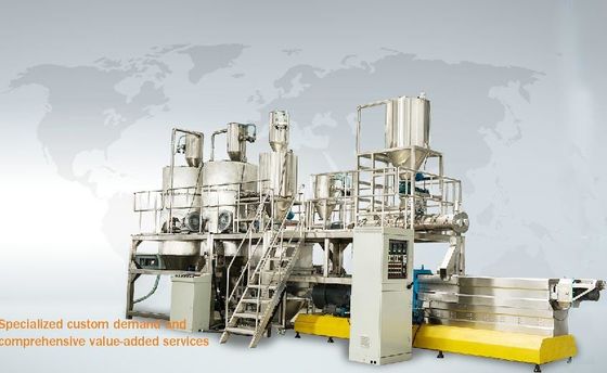 Dry Kibble Fish Pet Food Machine Extruder Line Produksi 20 tahun