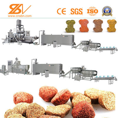 Double Screw Dry Pet Dog Food Extruder / Mesin Pellet Makanan Hewan
