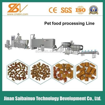 Mesin ekstrusi untuk makanan anjing untuk pabrik pengolahan pakan hewan peliharaan pellet kering basah