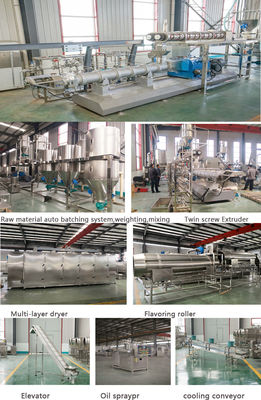 twin screw Automatic 200-250kg/H Dry Pet Food Machine