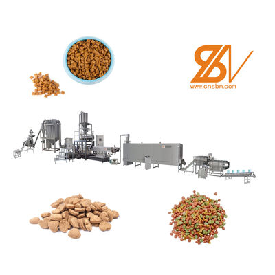 Otomatis Dry Kibble Dog Cat Feed Membuat Mesin Twin sekrup extruder